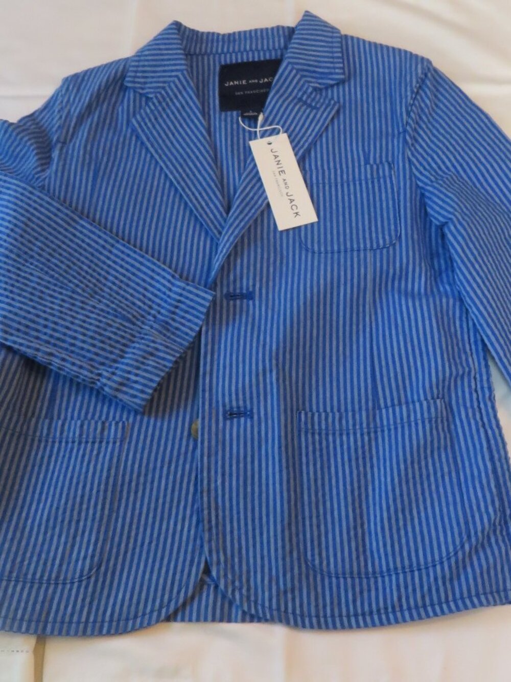 NEW w TAGS | Janie and Jack Boys Blazer |Pinstripe | Spring Collection| Size 6